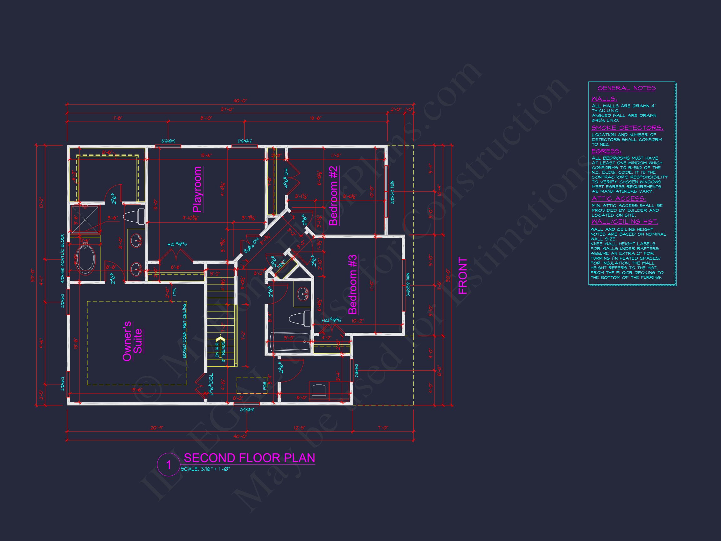 house Plan with 2 Floors,3 Bedrooms & Bonus Room Designs