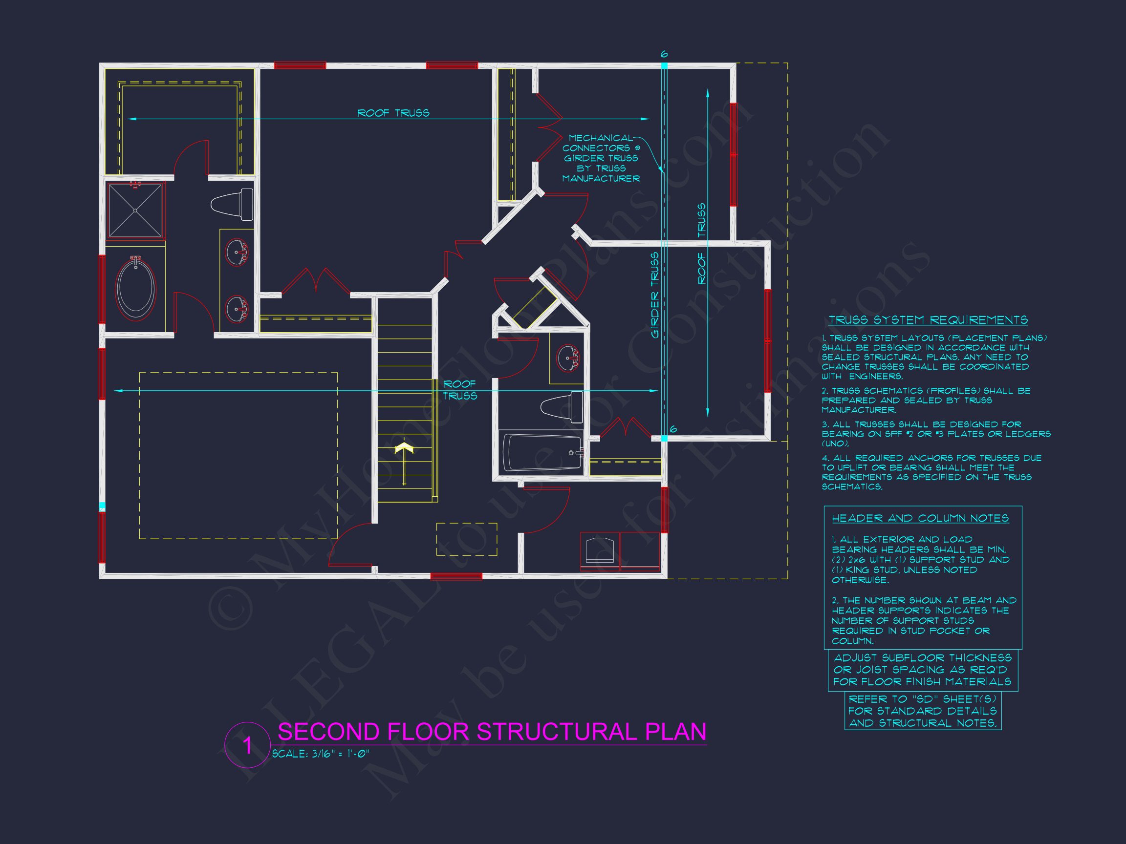 house Plan with 2 Floors,3 Bedrooms & Bonus Room Designs