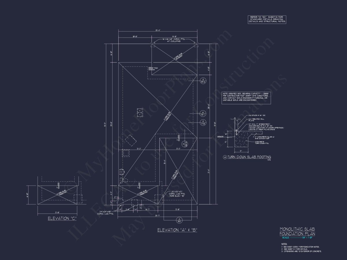house Plan with 2-Story CAD Designs, 3 Bedrooms & Garage