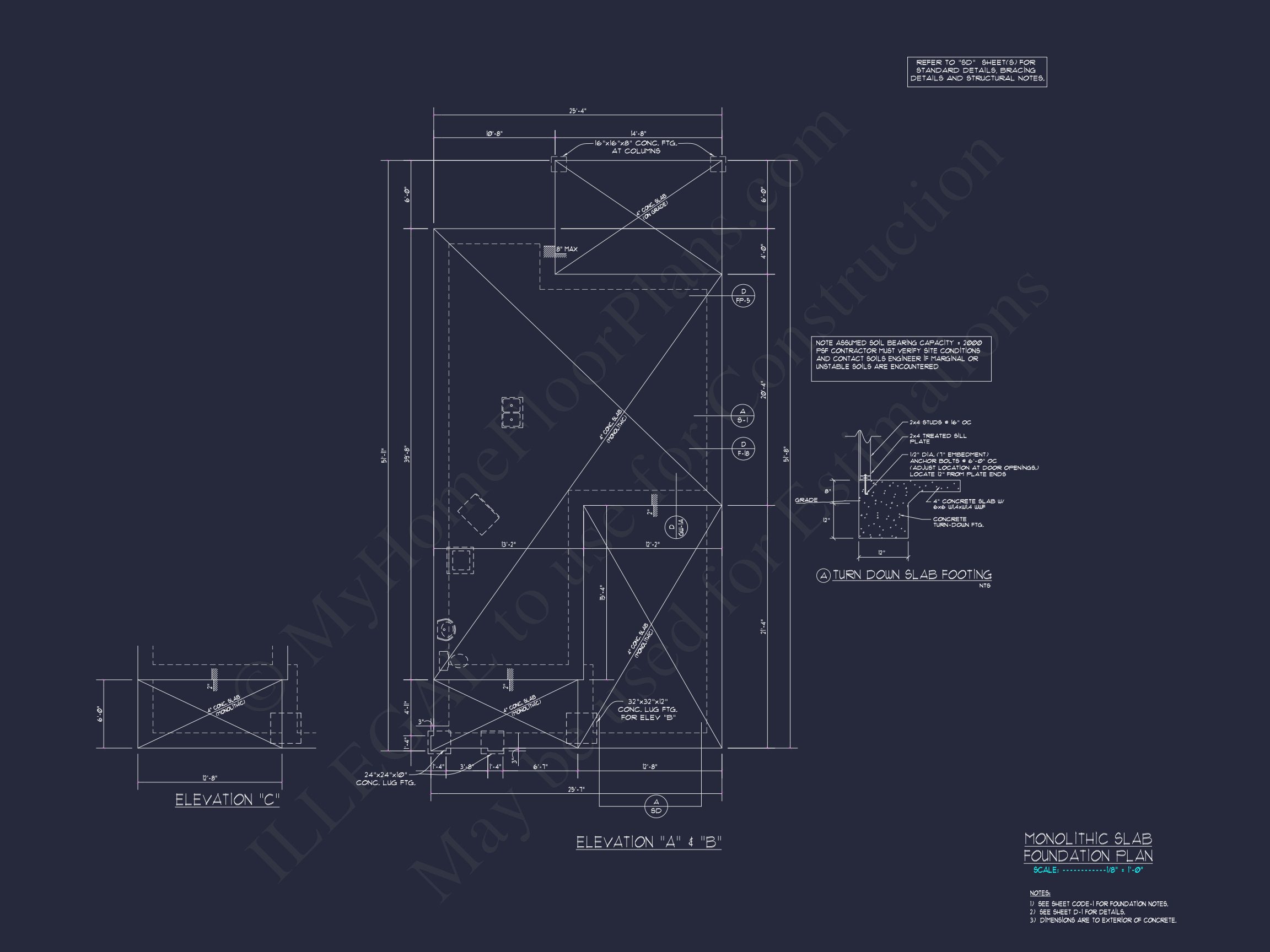 house Plan with 2-Story CAD Designs,3 Bedrooms & Garage