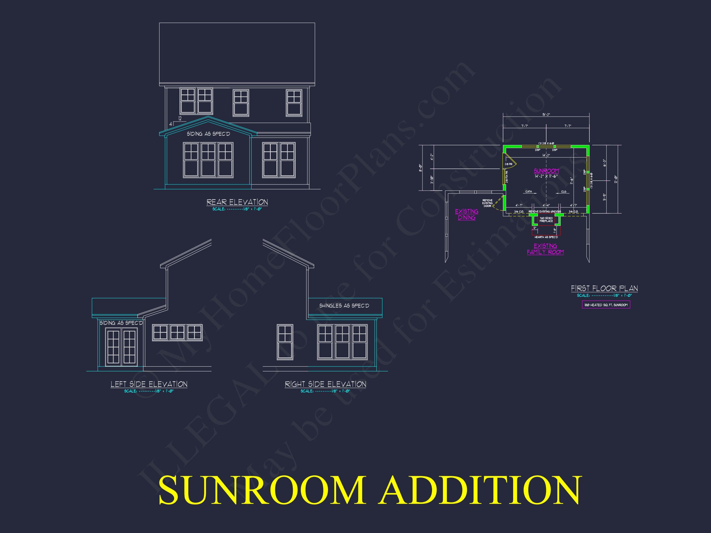 house Plan with 2-Story CAD Designs,3 Bedrooms & Garage