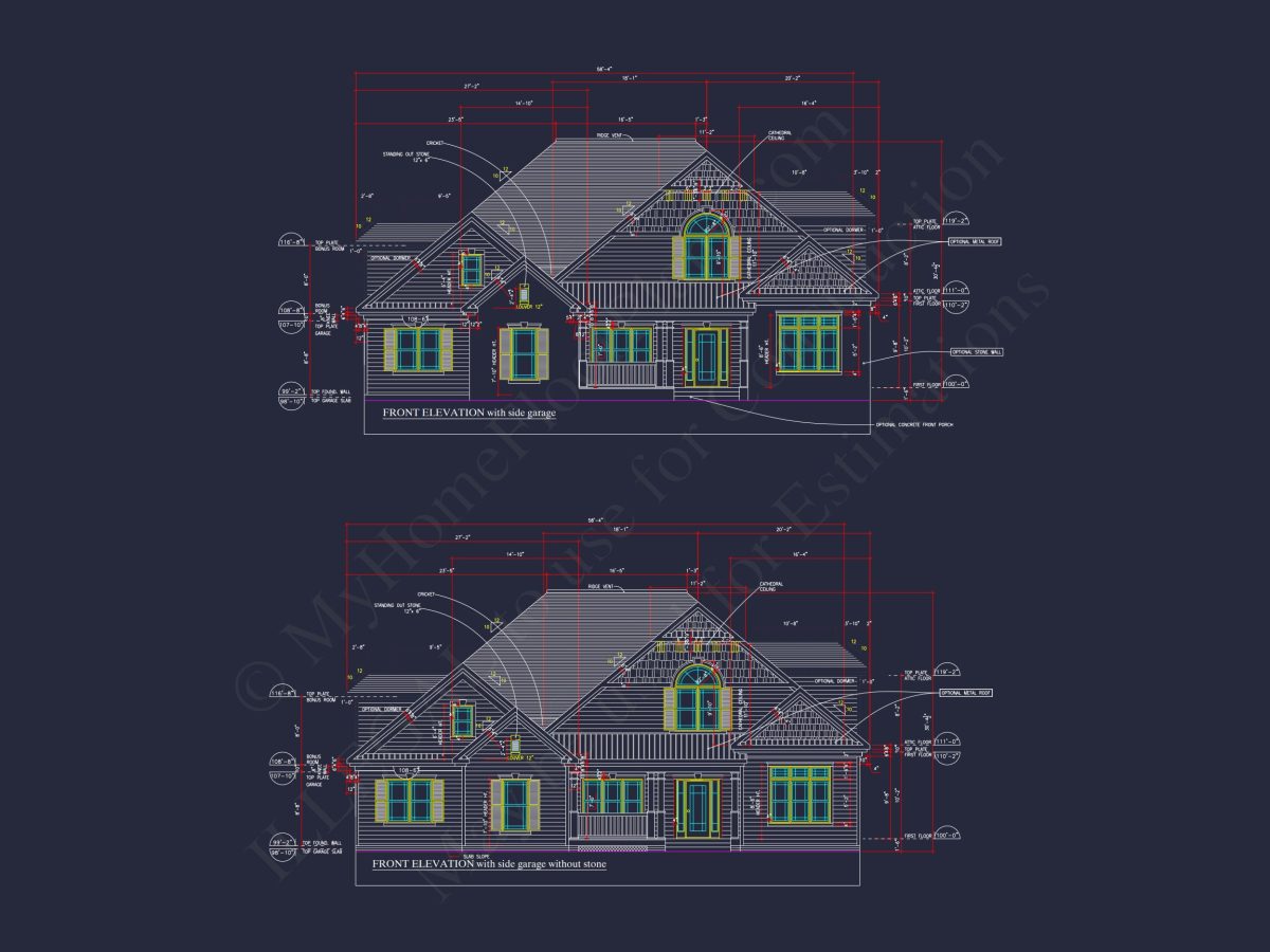 house Plan Blueprints with CAD Architecture Designs
