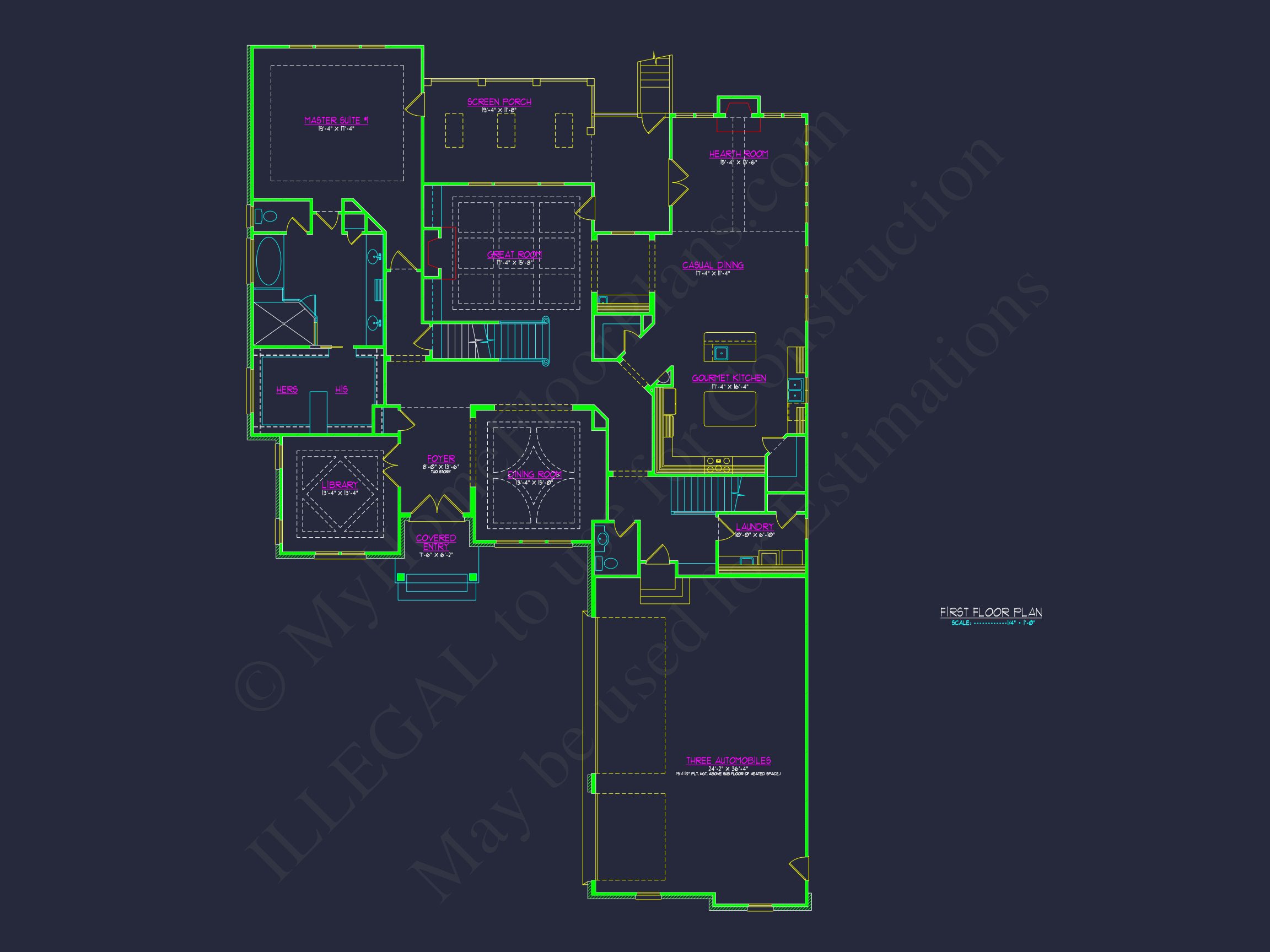 Luxury house Plan with CAD Floor Plans & Architectural Designs