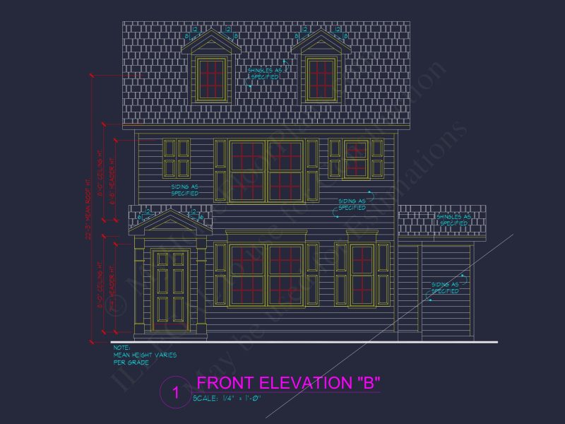 Modern 2-Story house Plan with CAD Architecture and Floor Designs