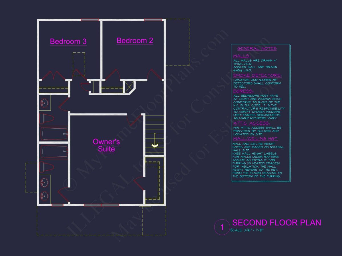 Modern 2-Story house Plan with CAD Architecture and Floor Designs