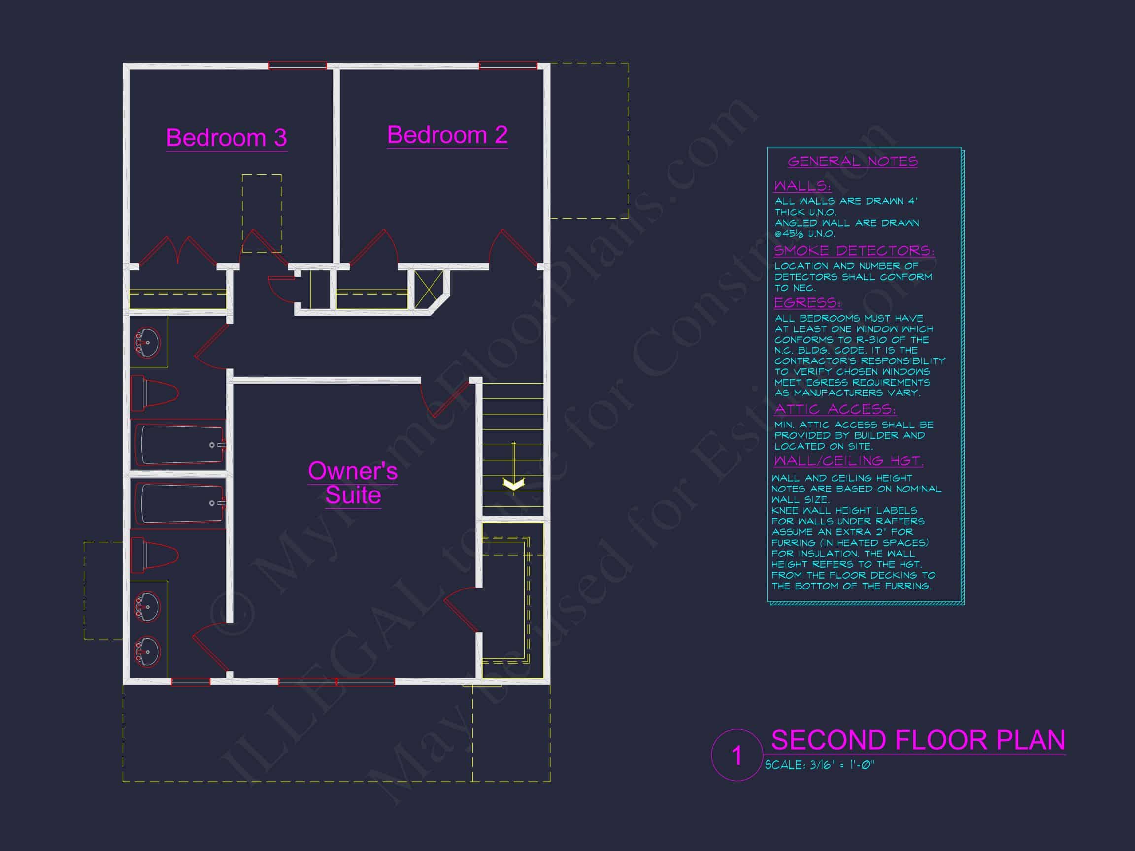 Modern 2-Story house Plan with CAD Architecture and Floor Designs