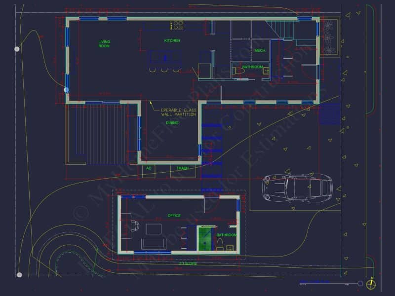 Modern 2-Story house Plan with CAD Blueprint Designs