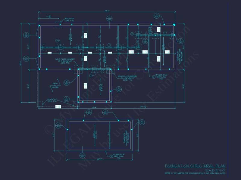 Modern 2-Story house Plan with CAD Blueprint Designs