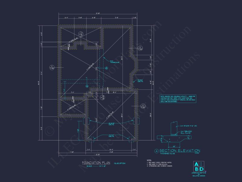 Modern 2-Story house Plan with CAD Designs and Blueprint