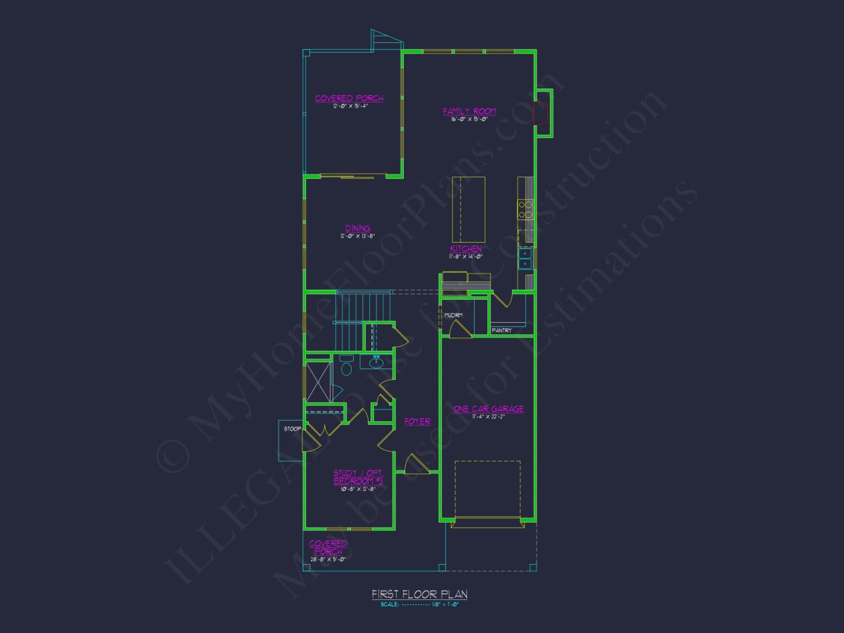 Modern 2-Story house Plan with CAD Designs and Blueprint