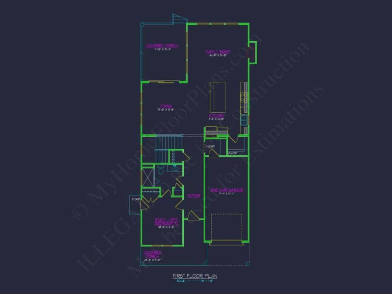 Modern 2-Story house Plan with CAD Designs and Blueprint