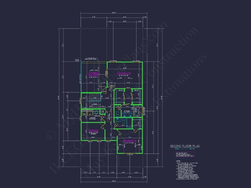 Modern 2-Story house Plan with CAD Designs and Blueprint