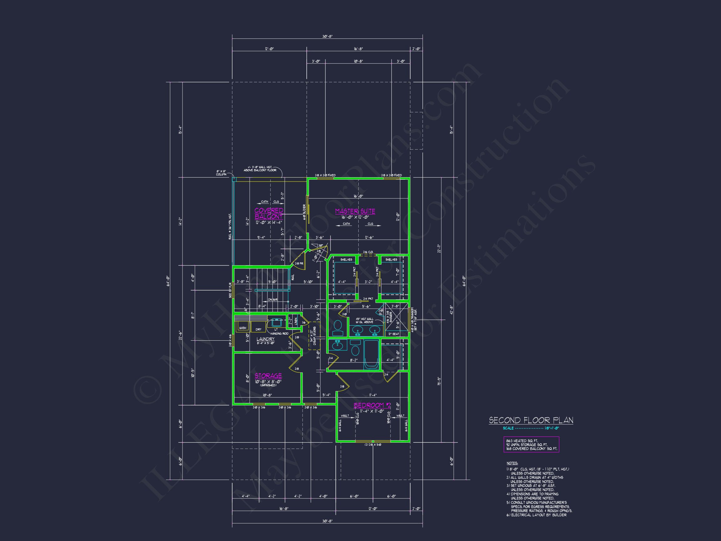 Modern 2-Story house Plan with CAD Designs and Blueprint