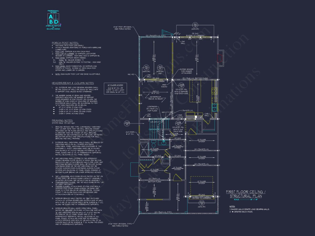 Modern 2-Story house Plan with CAD Designs and Blueprint
