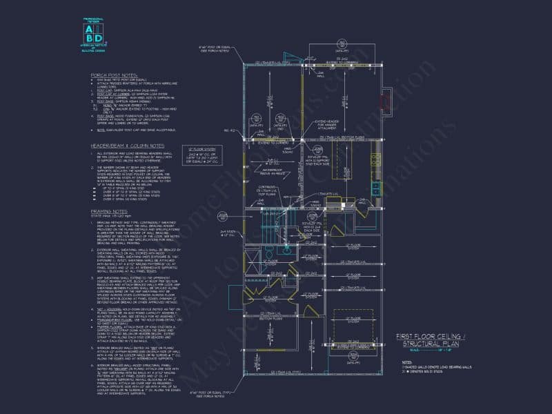 Modern 2-Story house Plan with CAD Designs and Blueprint