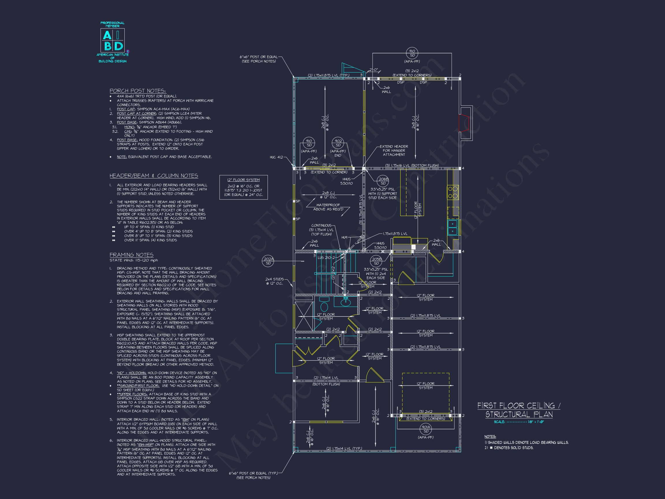 Modern 2-Story house Plan with CAD Designs and Blueprint
