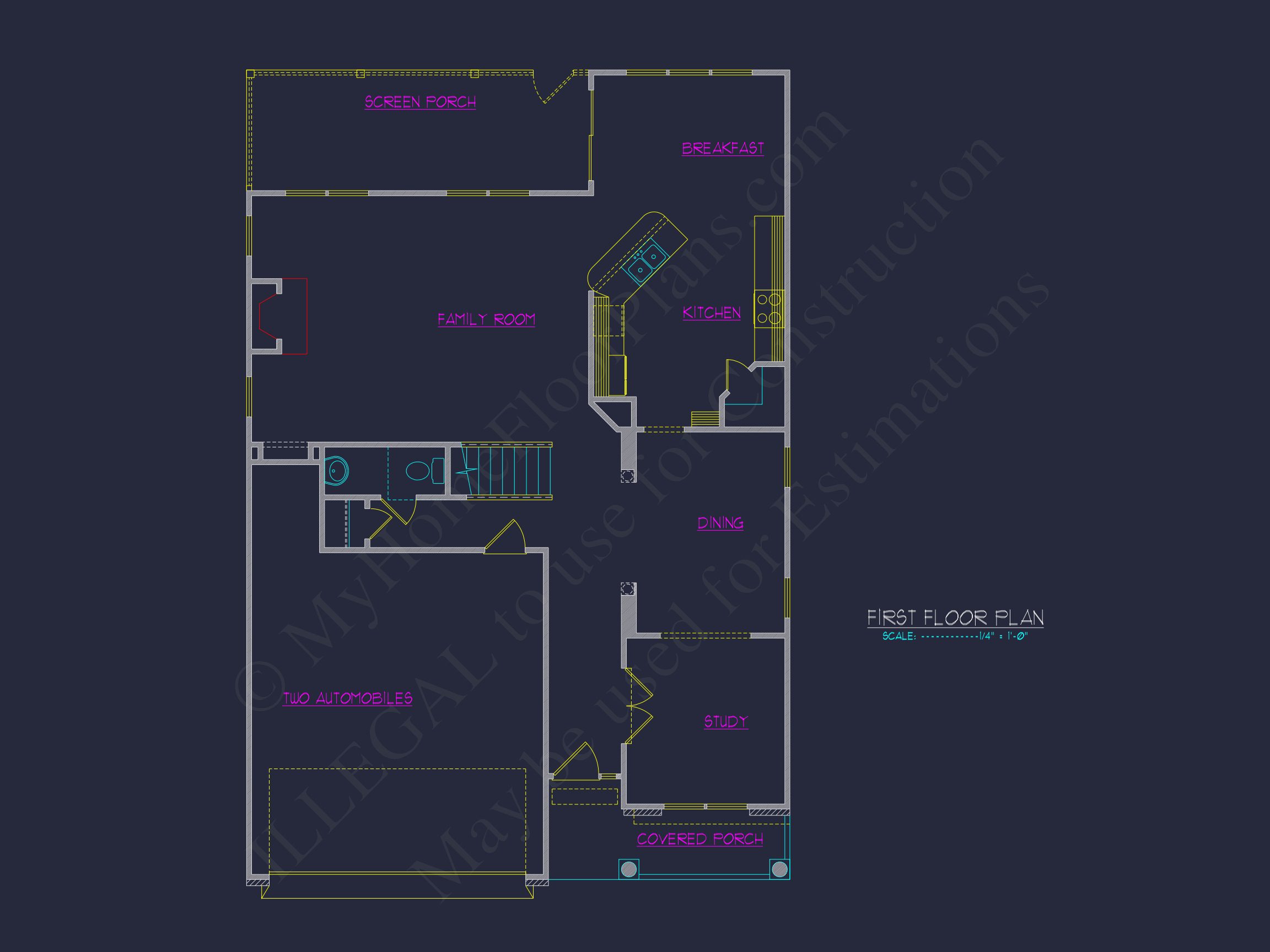 Modern 2-Story house Plan with CAD Designs & Detailed Blueprints