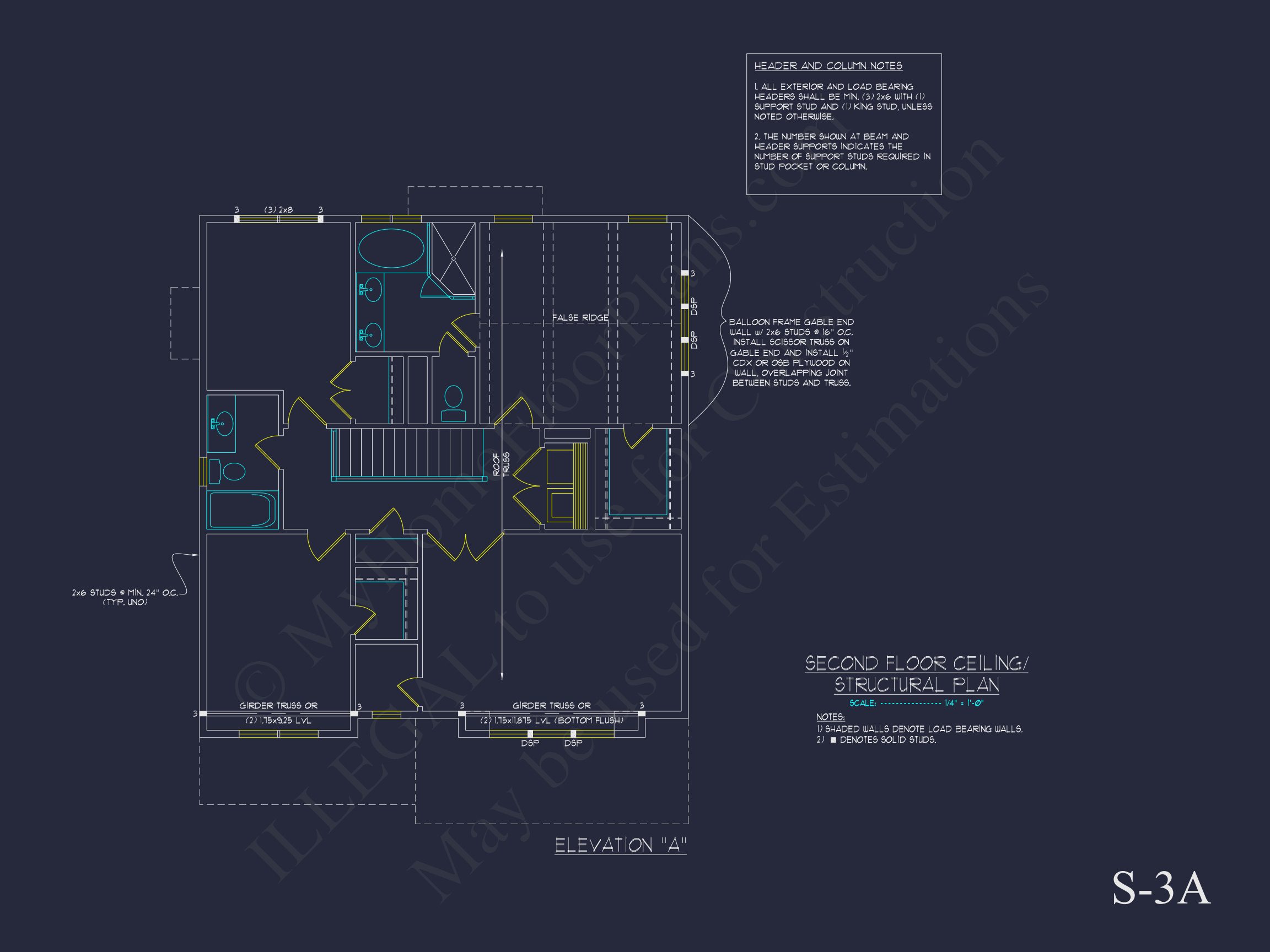 Modern 2-Story house Plan with Open Floor Plan and CAD Designs