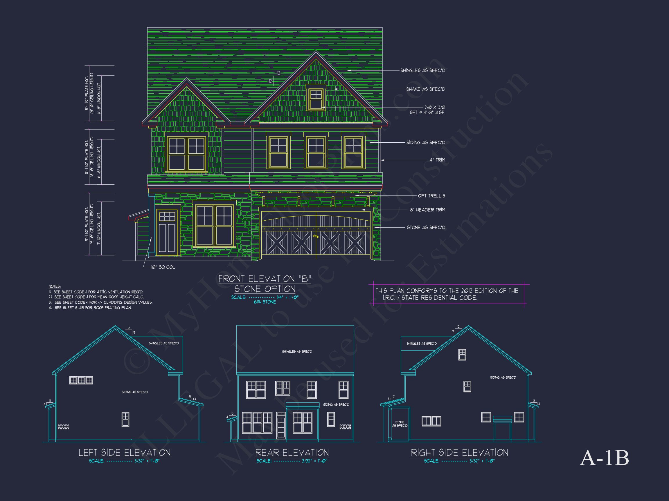 Modern 2-Story house Plan with Open Floor Plan and CAD Designs