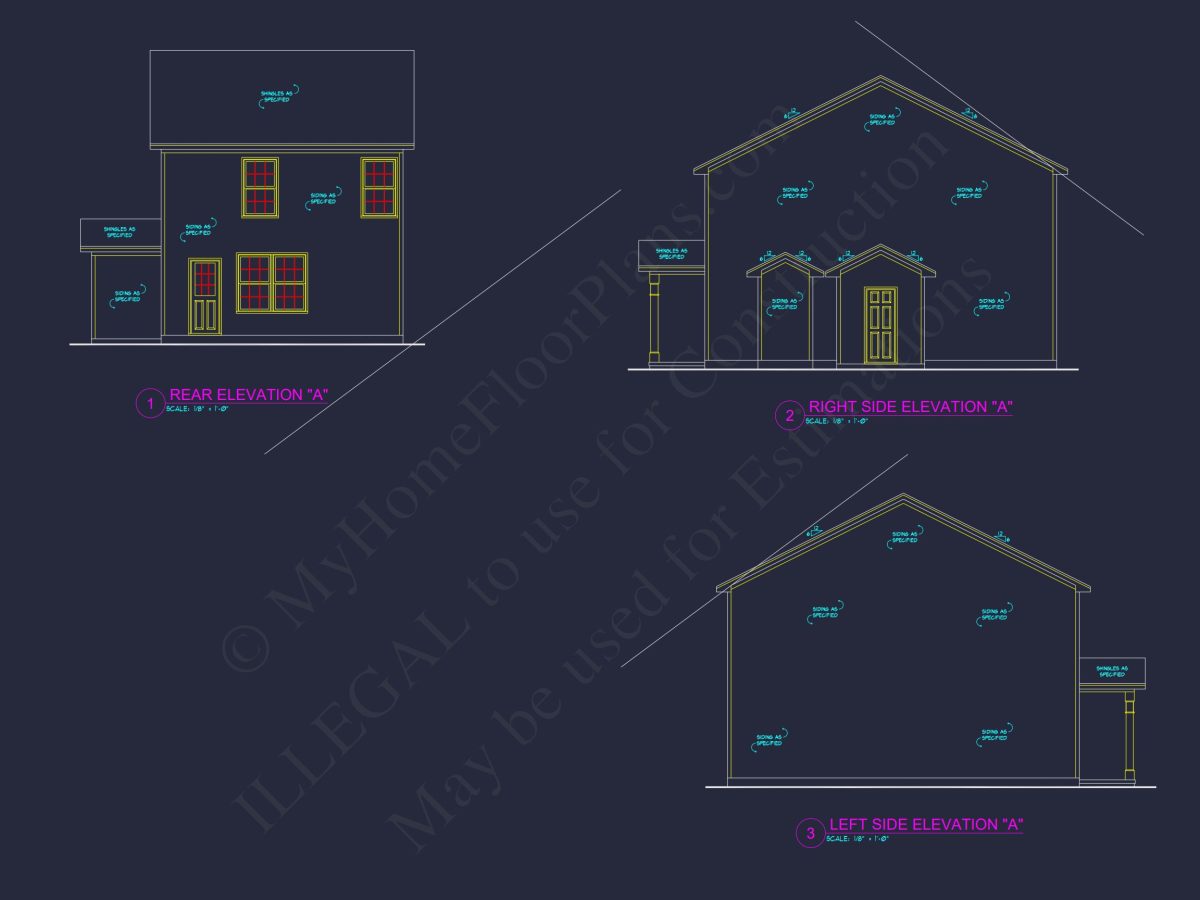 Modern 2-Story house Plan with CAD Architecture and Floor Designs