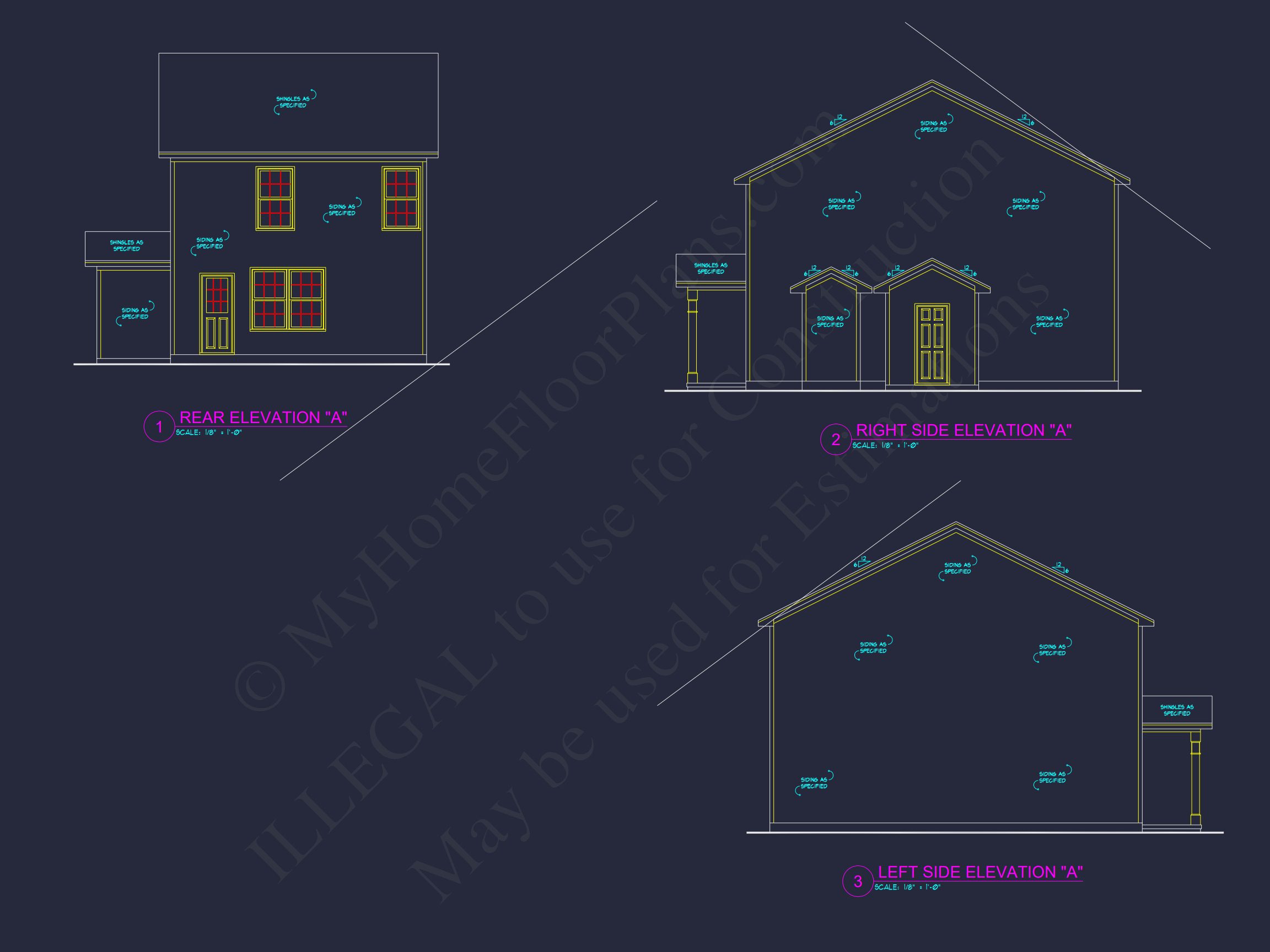 Modern 2-Story house Plan with CAD Architecture and Floor Designs