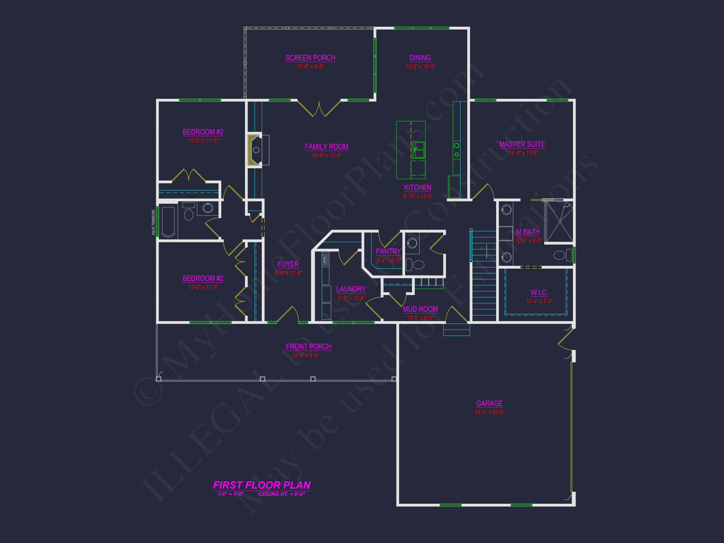 Modern 3-Bedroom house Plan with Spacious Layout and CAD Designs