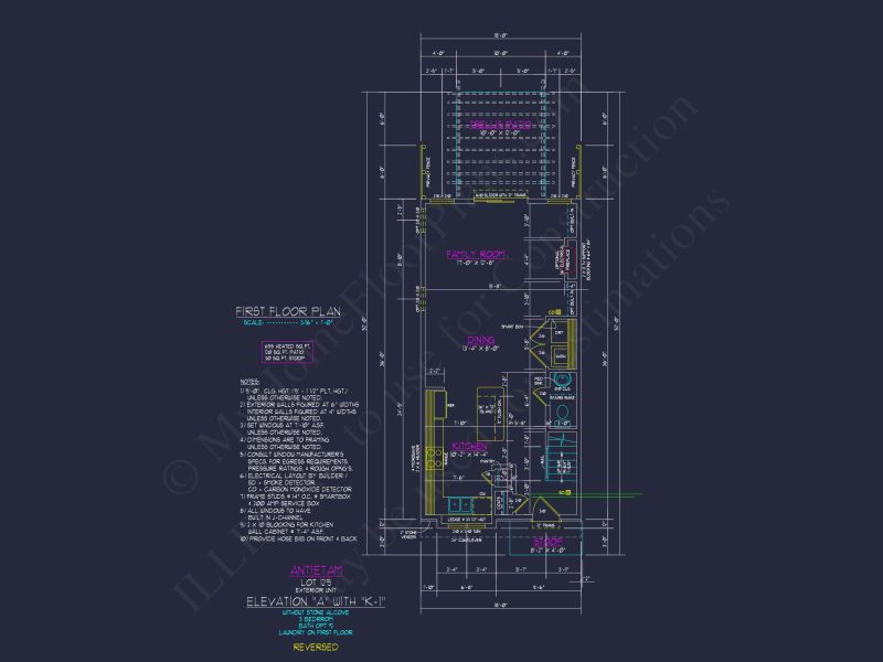 Modern 3-Story Craftsman Townhome Plan with CAD Designs