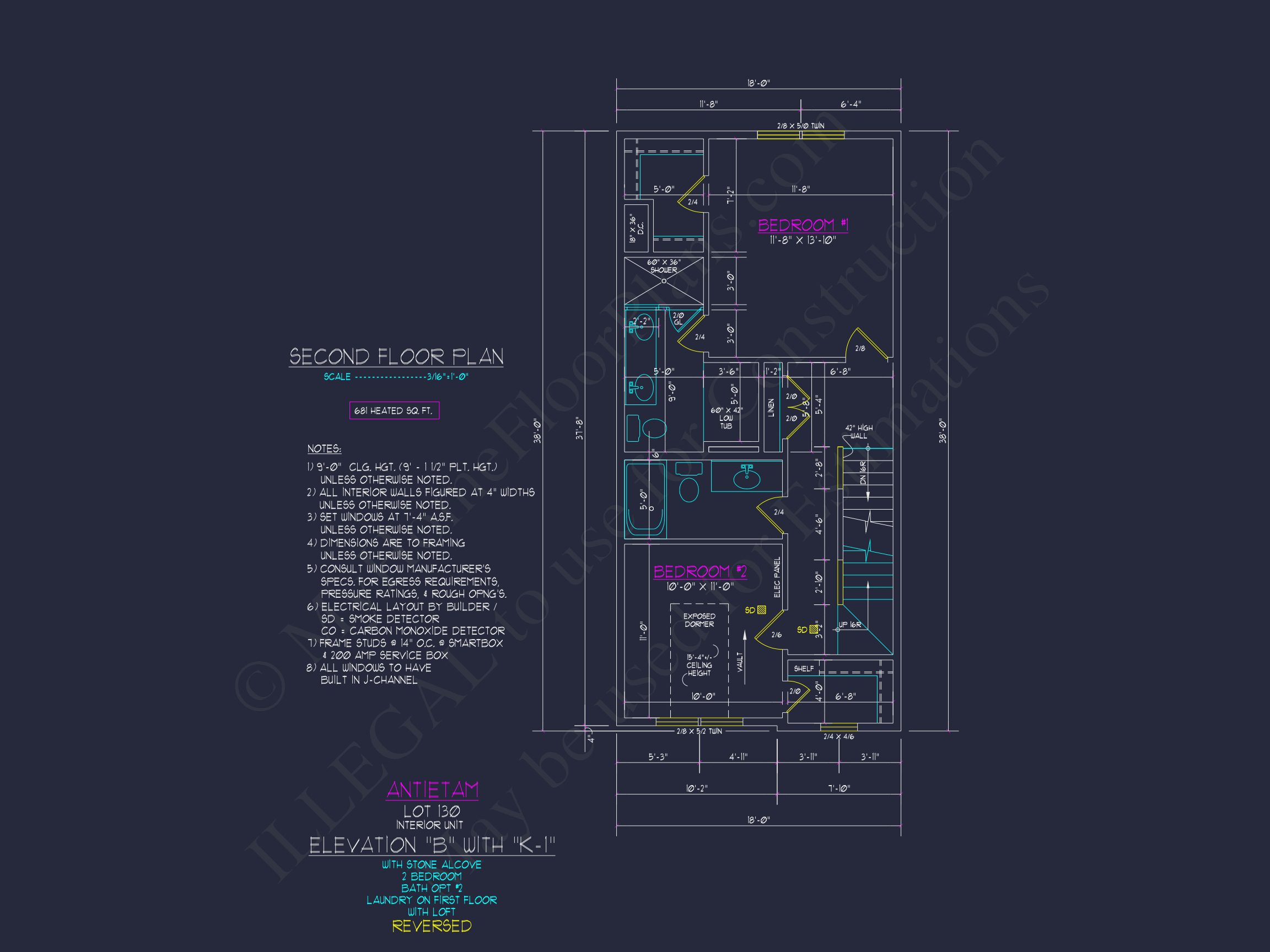 Modern 3-Story Craftsman Townhome Plan with CAD Designs