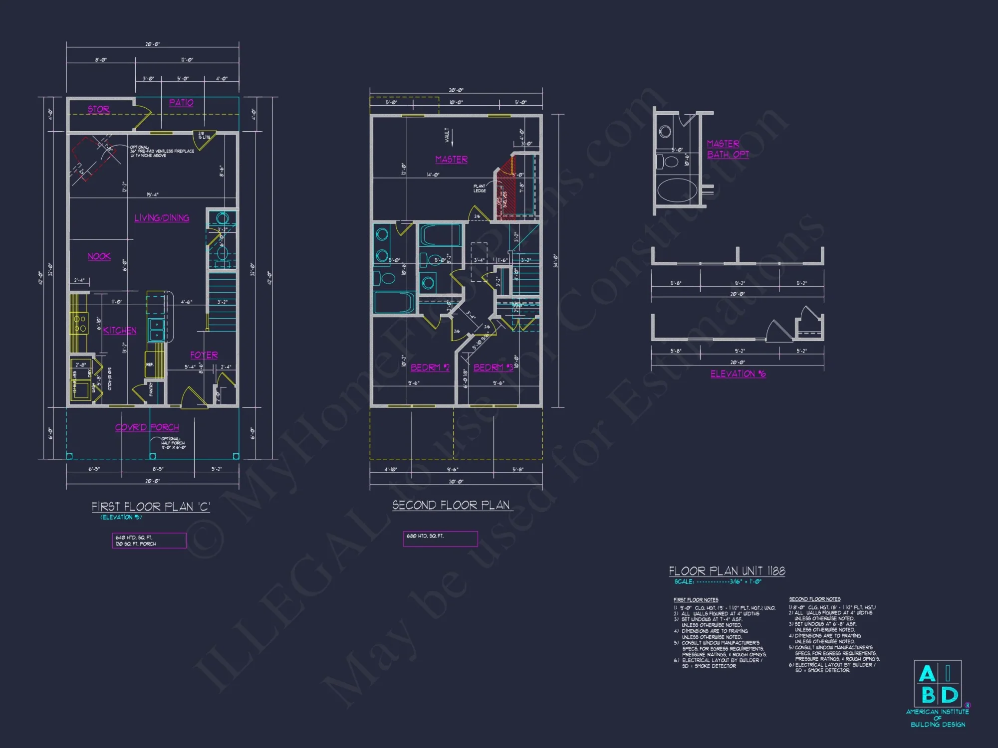 Modern 6-Unit Townhome Floor Plan with CAD Architecture Designs
