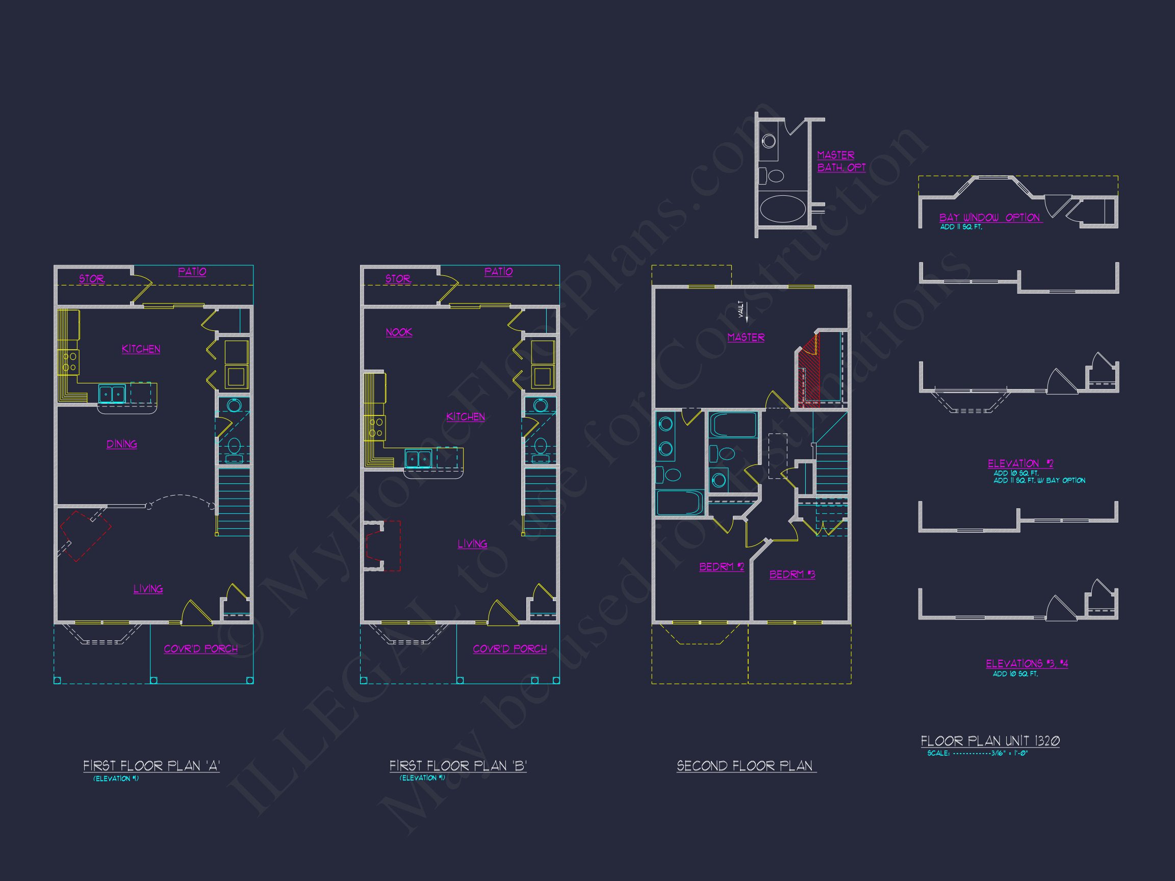 Modern 6-Unit Townhome Floor Plan with CAD Architecture Designs