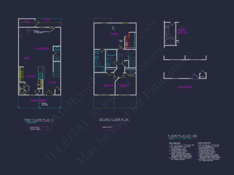 Modern 6-Unit Townhome Floor Plan with CAD Architecture Designs