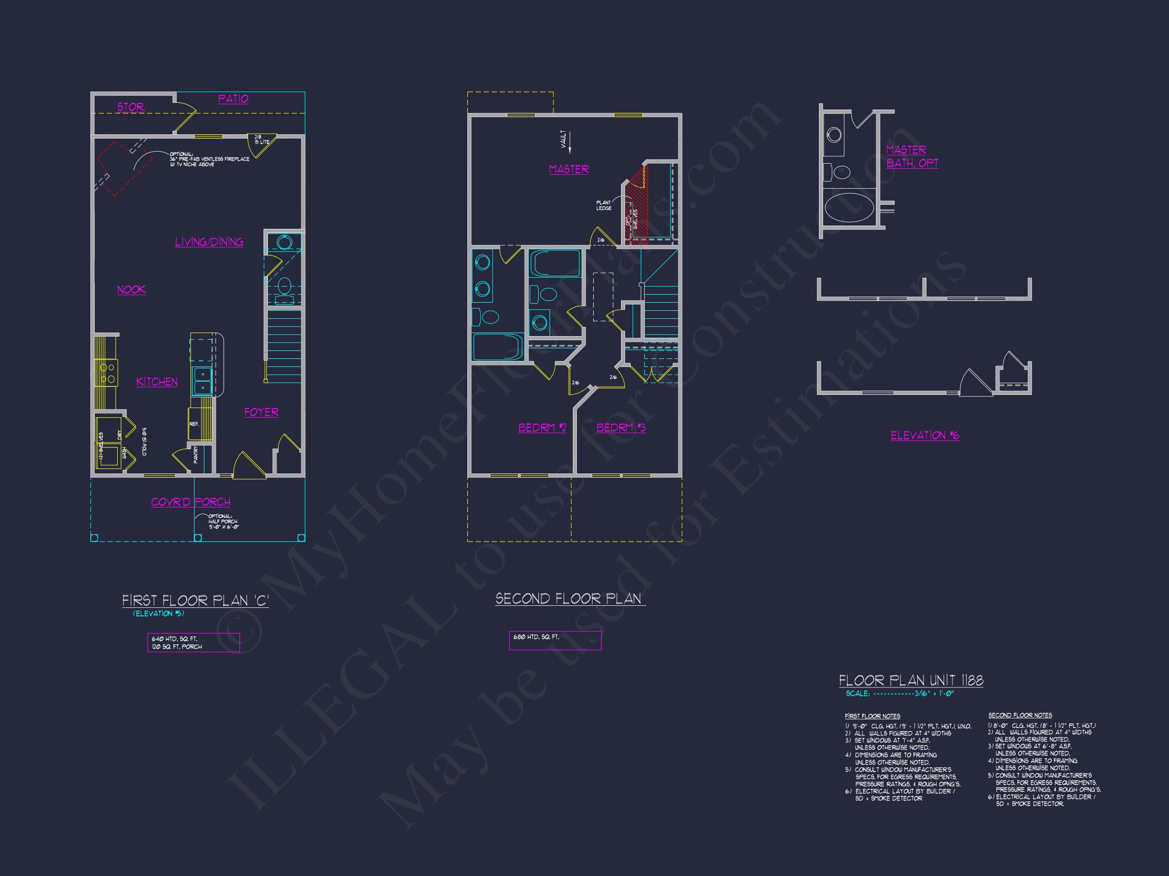 Modern 6-Unit Townhome Floor Plan with CAD Architecture Designs