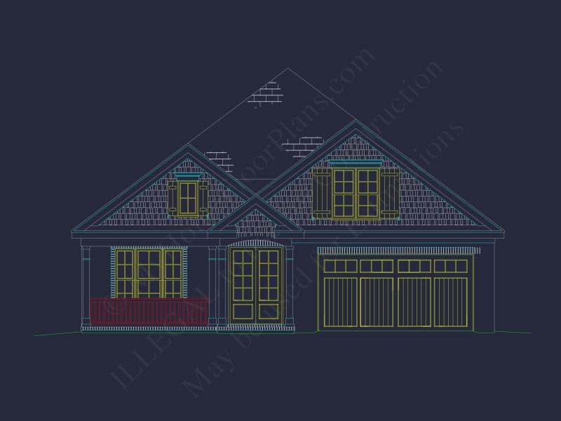 Modern Architectural 4-Bed house Plan with CAD and Designs