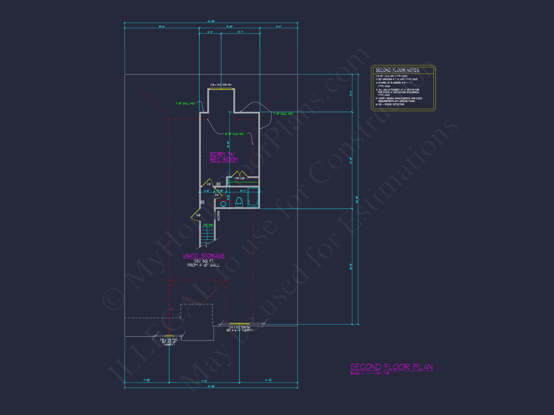 Modern Architectural 4-Bed house Plan with CAD and Designs