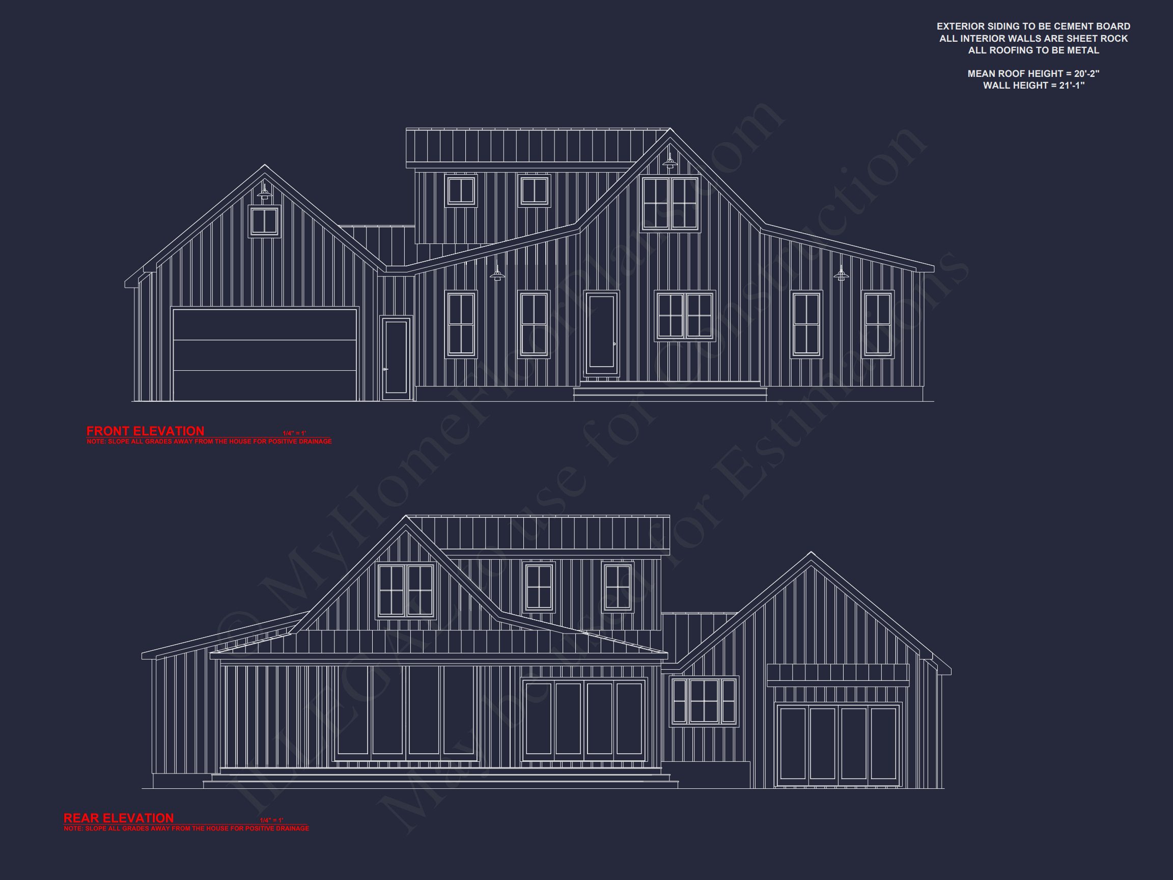 Modern Barn Style house Plan with 3 Bedrooms,2.5 Bath,CAD Designs