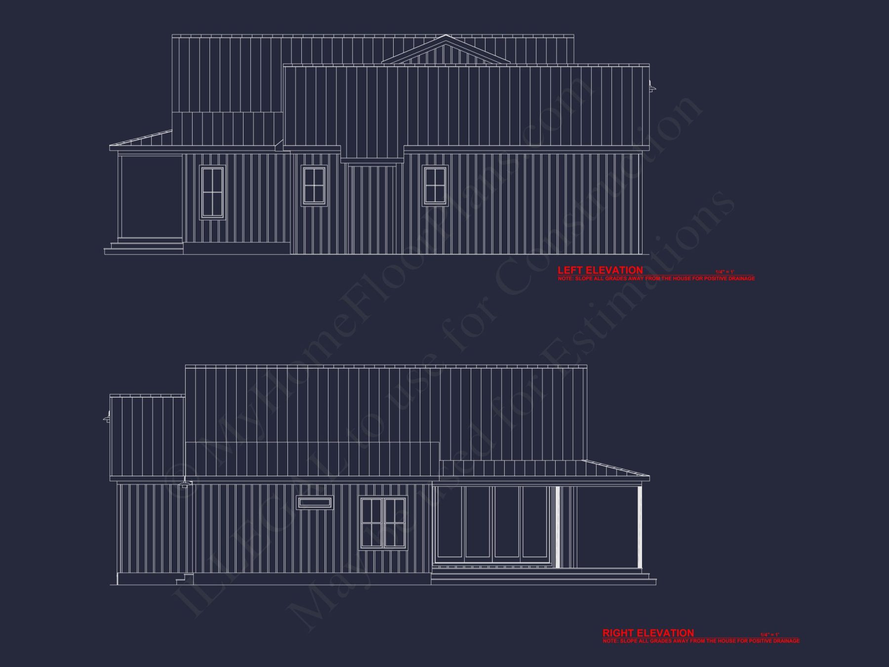 Modern Barn Style house Plan with 3 Bedrooms, 2.5 Bath, CAD Designs