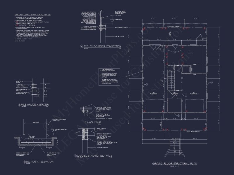 3-Story Floor Plan Blueprint