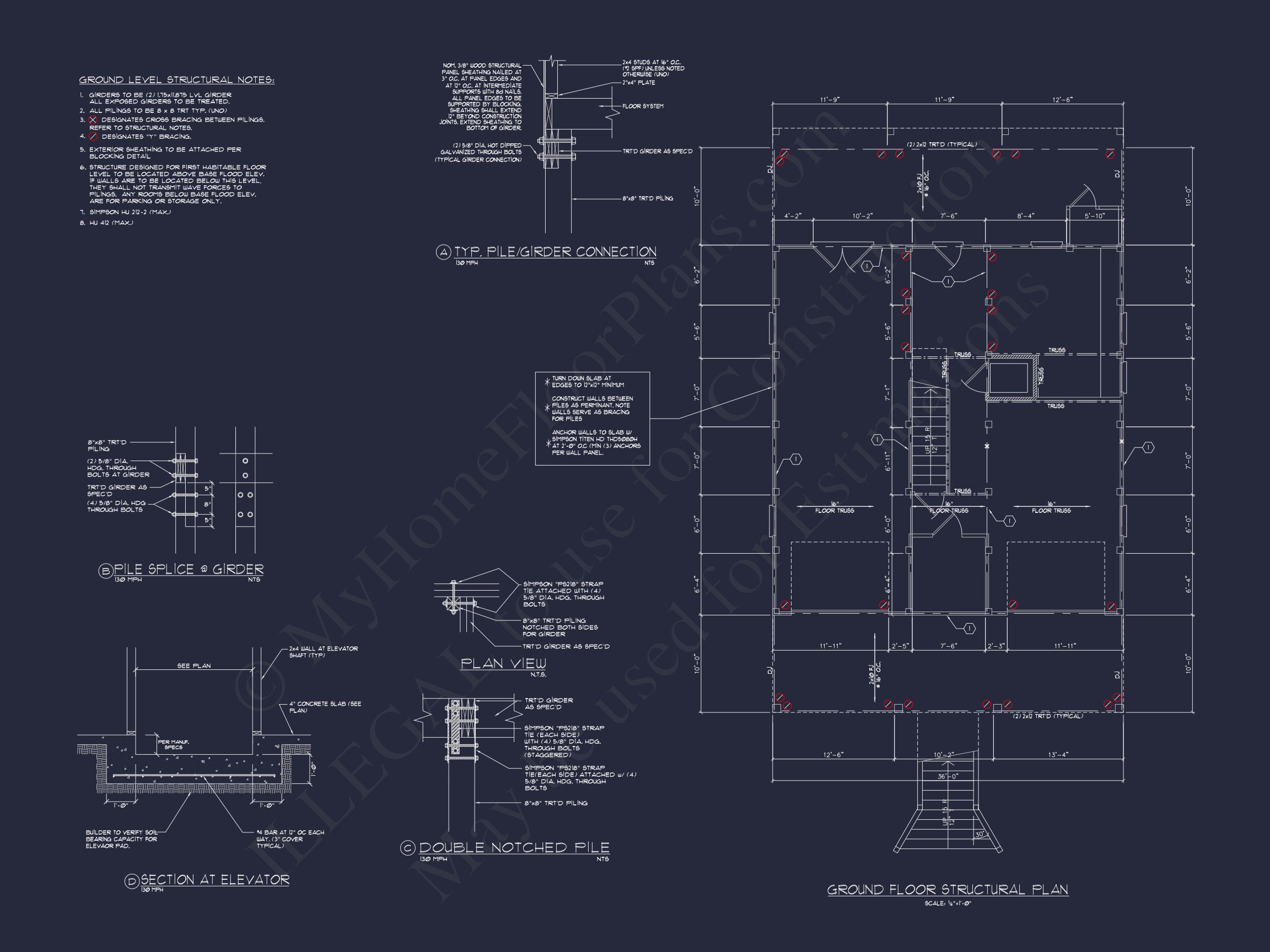 3-Story Floor Plan Blueprint