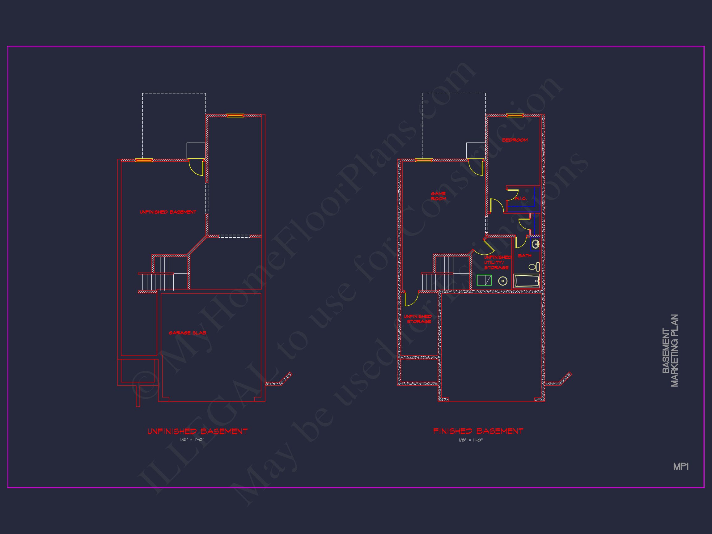 Modern CAD house Plan: 2-Story Floor Plan with Brick Design