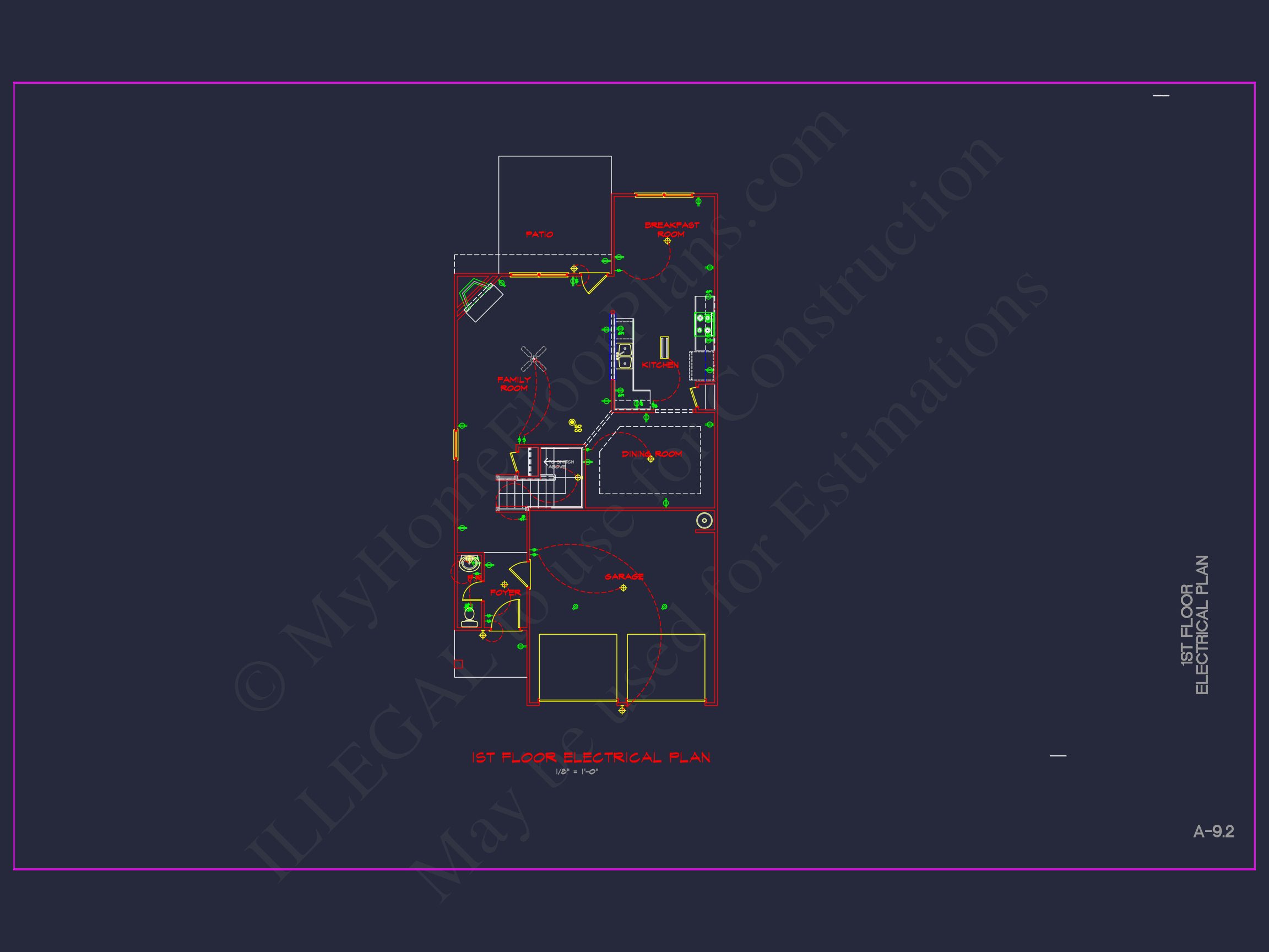 Modern CAD house Plan: 2-Story Floor Plan with Brick Design