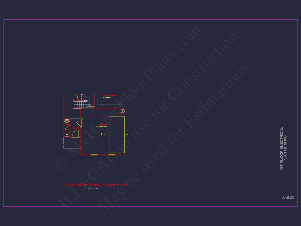 Modern CAD house Plan: 2-Story Floor Plan with Brick Design