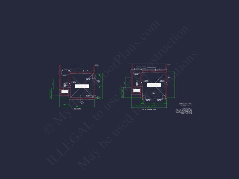 Modern CAD house Plan: 2-Story Floor Plan with Brick Design