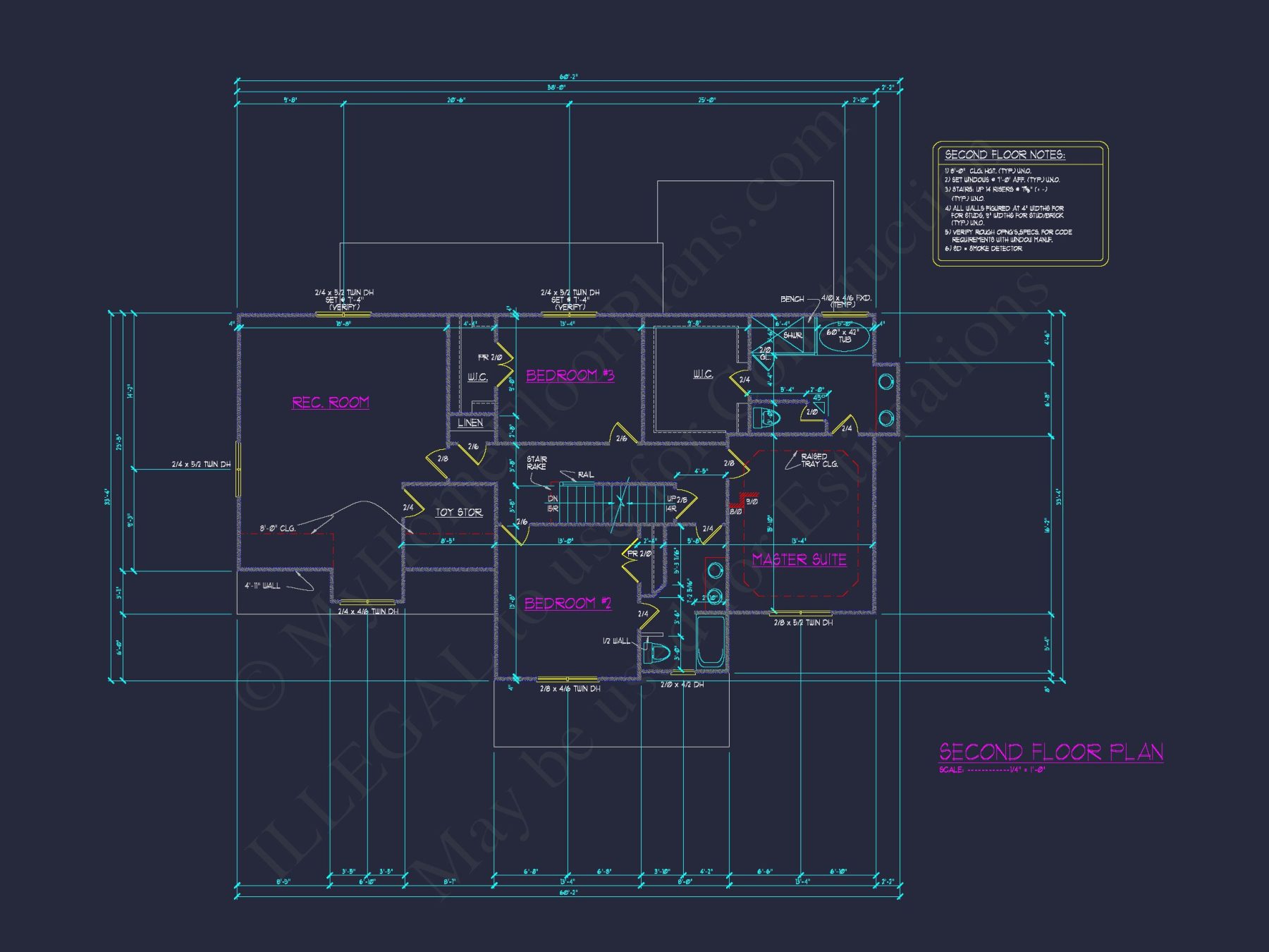 Modern CAD house Plan with 3 Beds, Basement, and 2.5 Baths