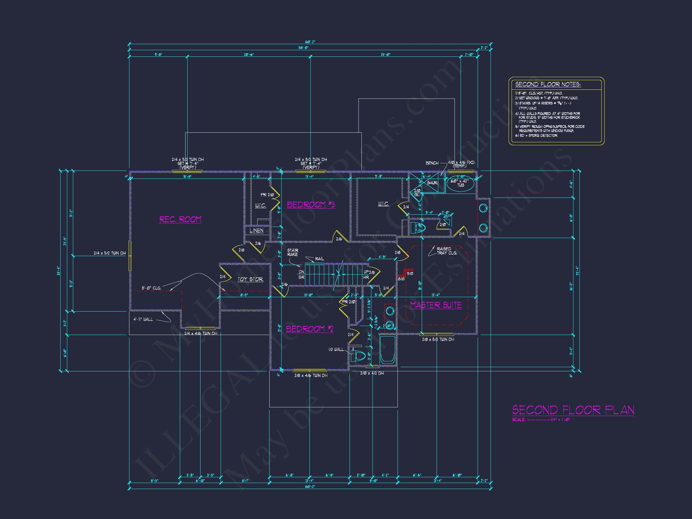 Modern CAD house Plan with 3 Beds,Basement,and 2.5 Baths