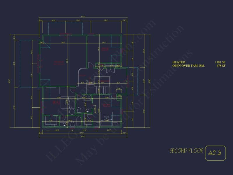 Modern Coastal house Plan with 2 Floors, 3 Bedrooms, & CAD Designs