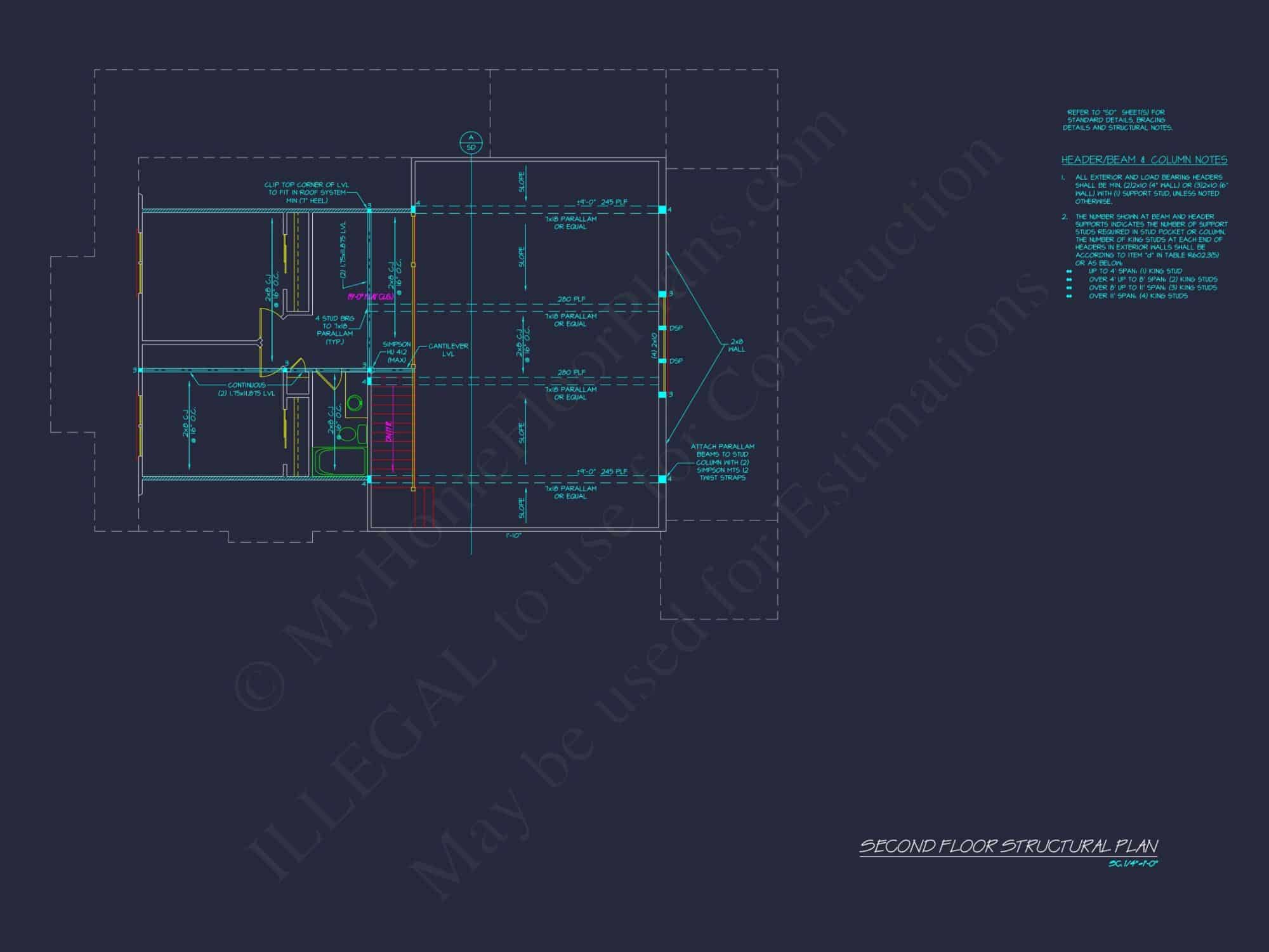 Modern Coastal house Plan with Detailed Blueprint & CAD Designs