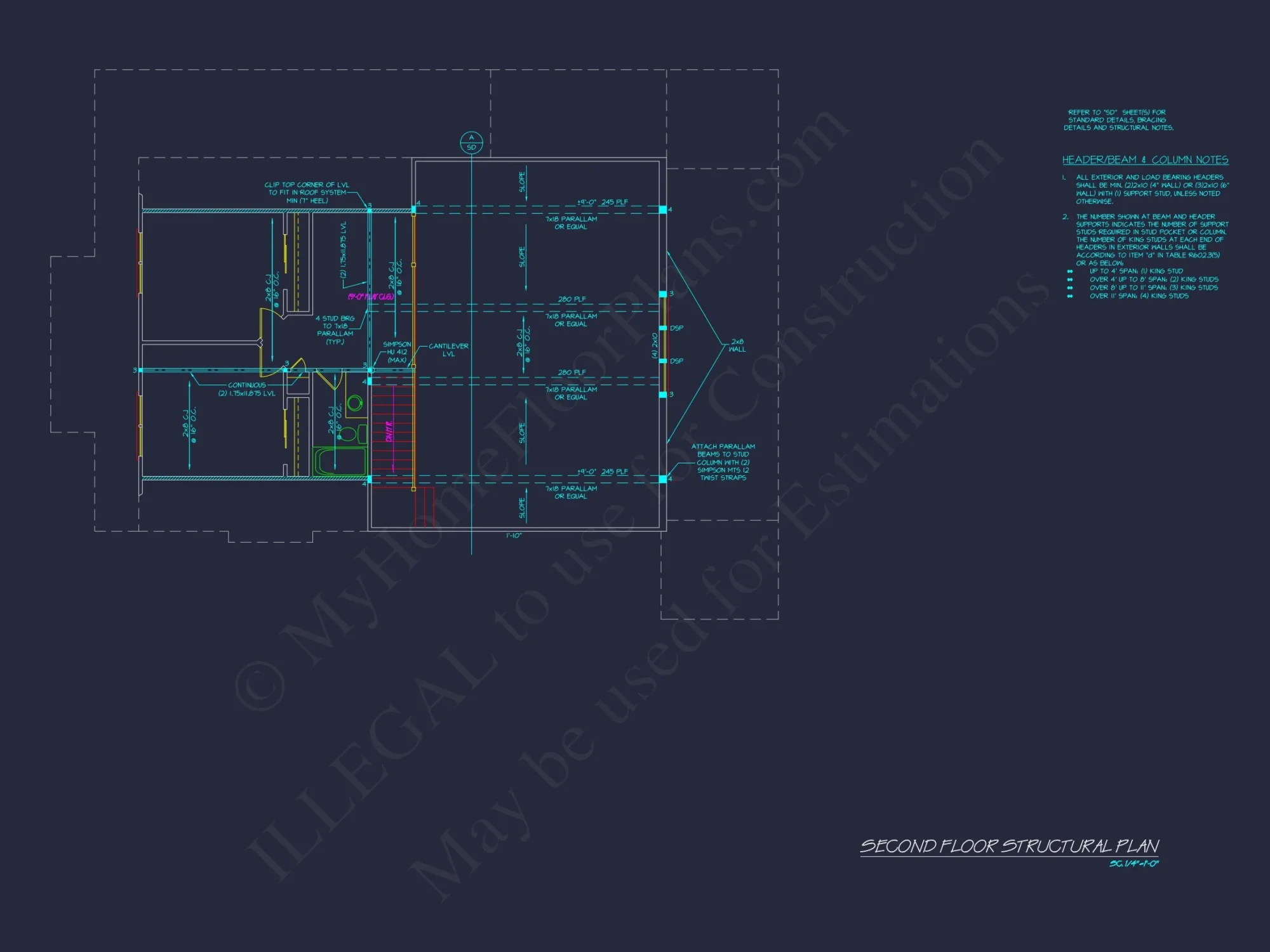 Modern Coastal house Plan with Detailed Blueprint & CAD Designs