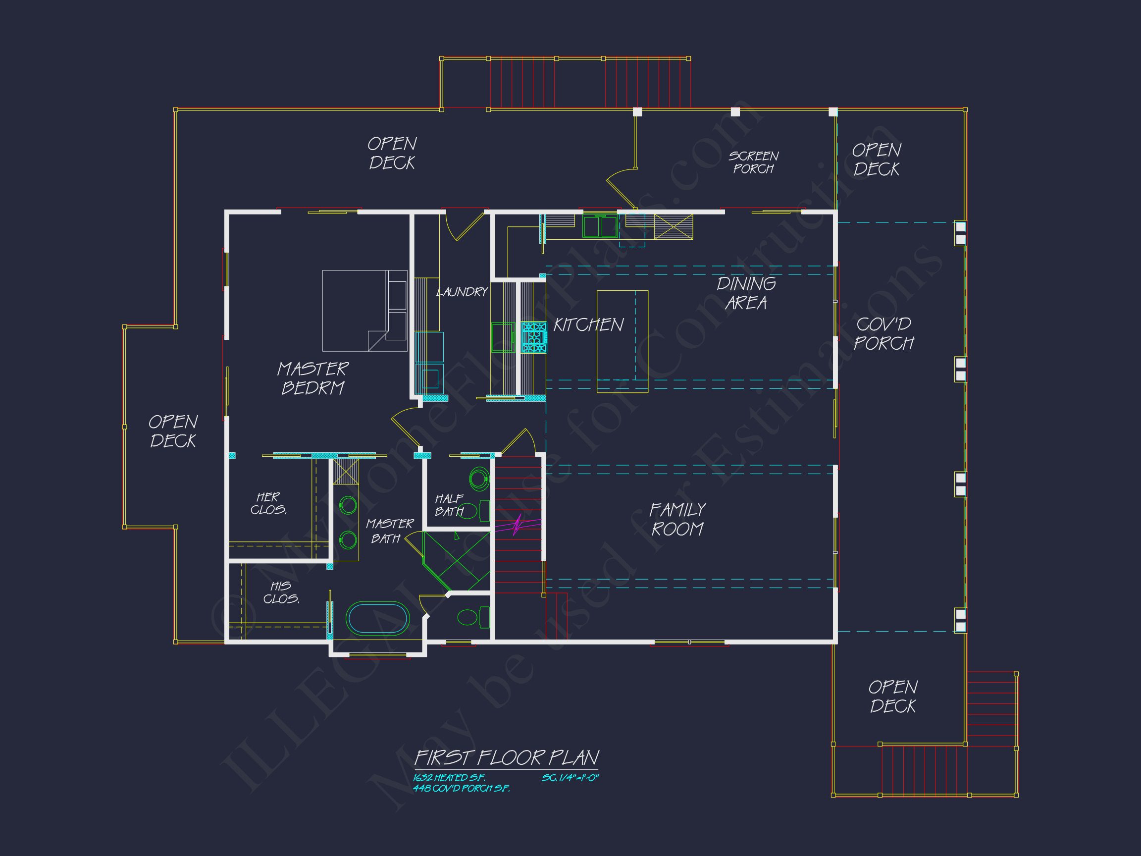 Modern Coastal house Plan with Detailed Blueprint & CAD Designs