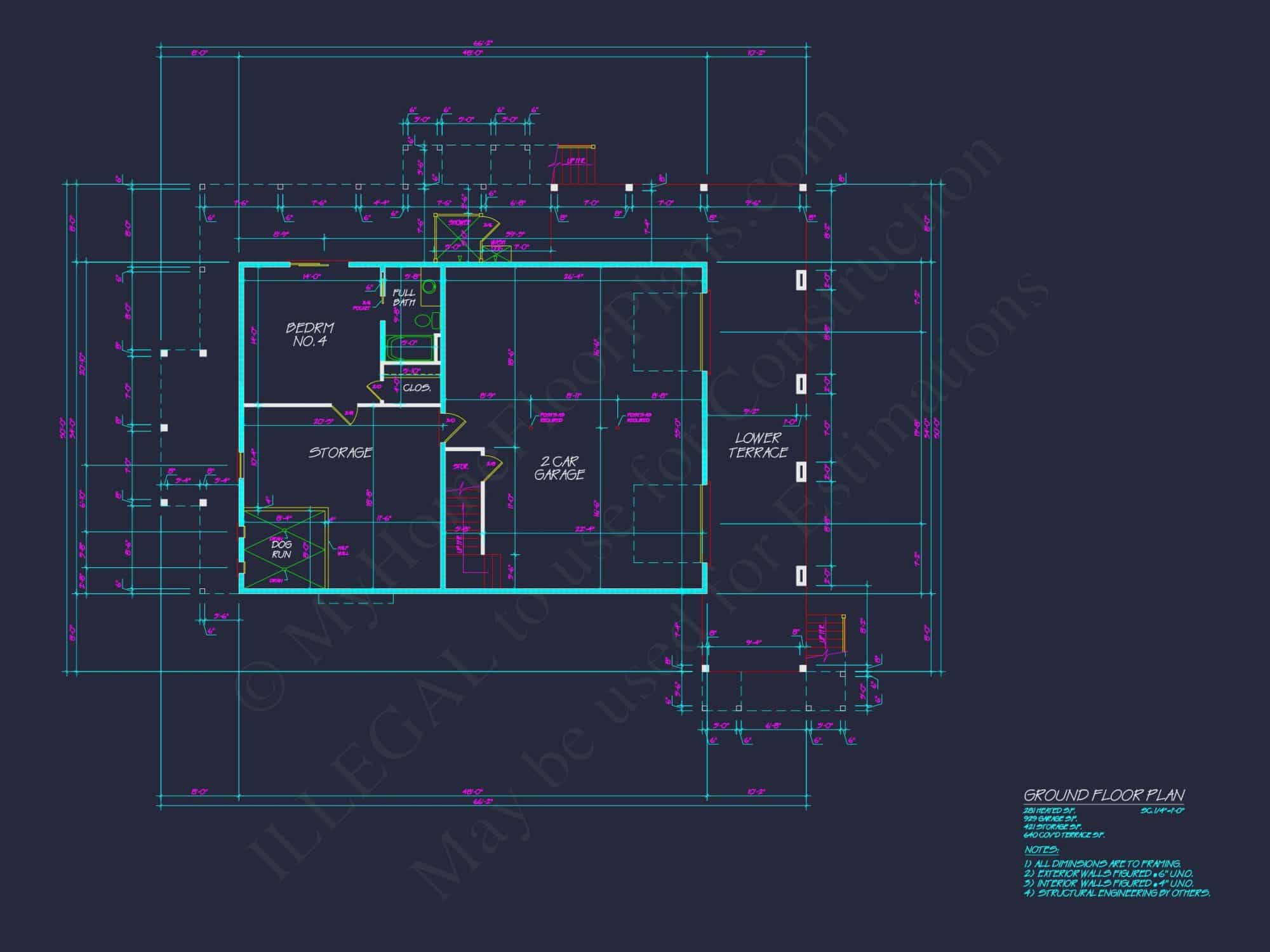 Modern Coastal house Plan with Detailed Blueprint & CAD Designs