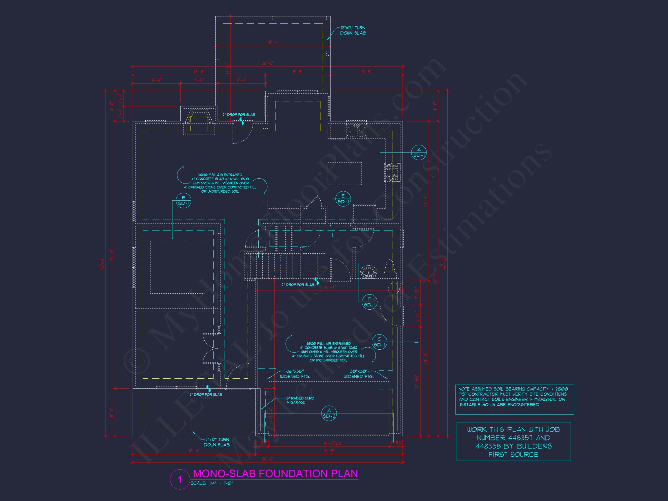 Modern Craftsman house Floor Plan Blueprint for 2.5 Story Designs